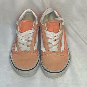 Vans Kids Orange and White Sneakers